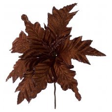 Χριστουγεννιάτικο Λουλούδι Αλεξανδρινό Καφέ (25cm)